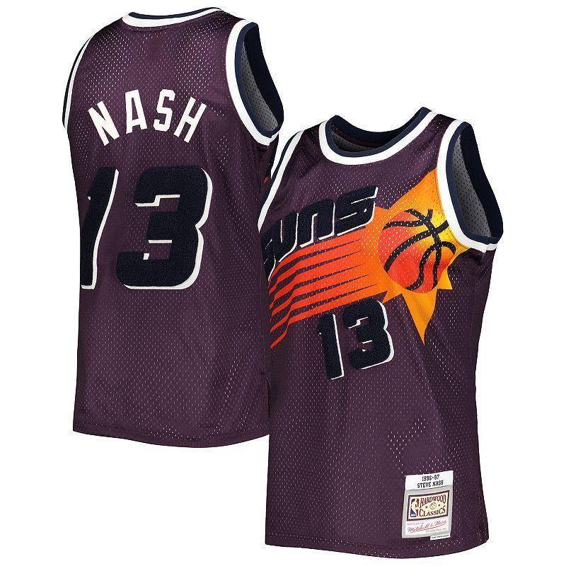 Mens Mitchell & Ness Steve Nash Purple Phoenix Suns Hardwood Classics Off-Court Swingman Jersey Product Image