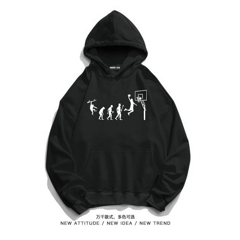 Lettering Print Hoodie Product Image