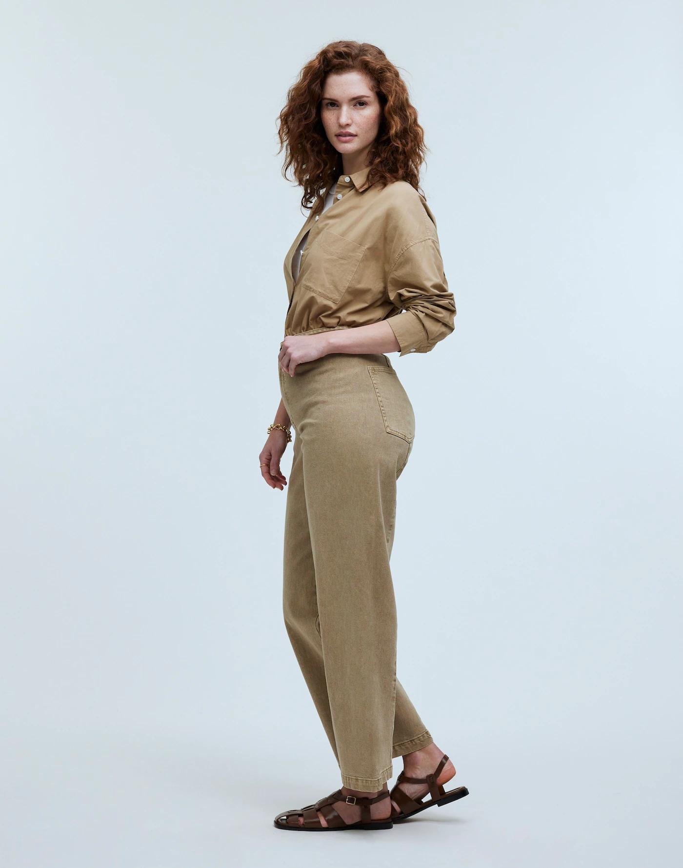 The Curvy Emmett Wide-Leg Crop Pant: Welt Pocket Edition Product Image