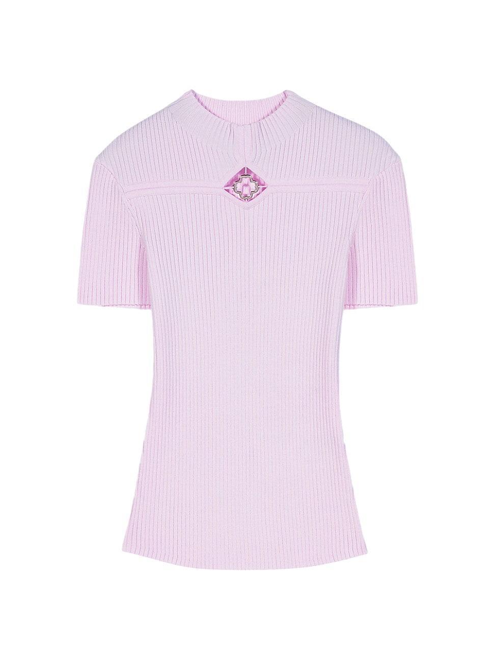 Womens Openwork Rib Top Product Image