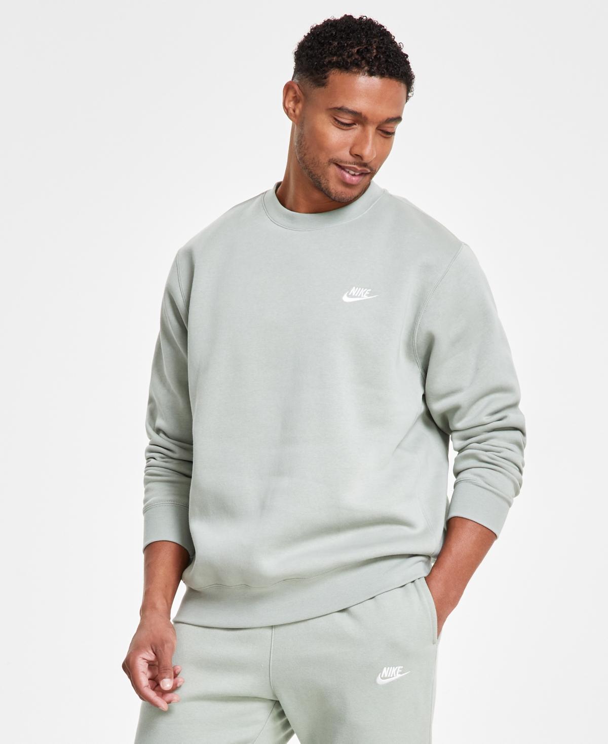 Nike Men's Club Crewneck Sweatshirt in Black/white at Nordstrom, Size Large Product Image