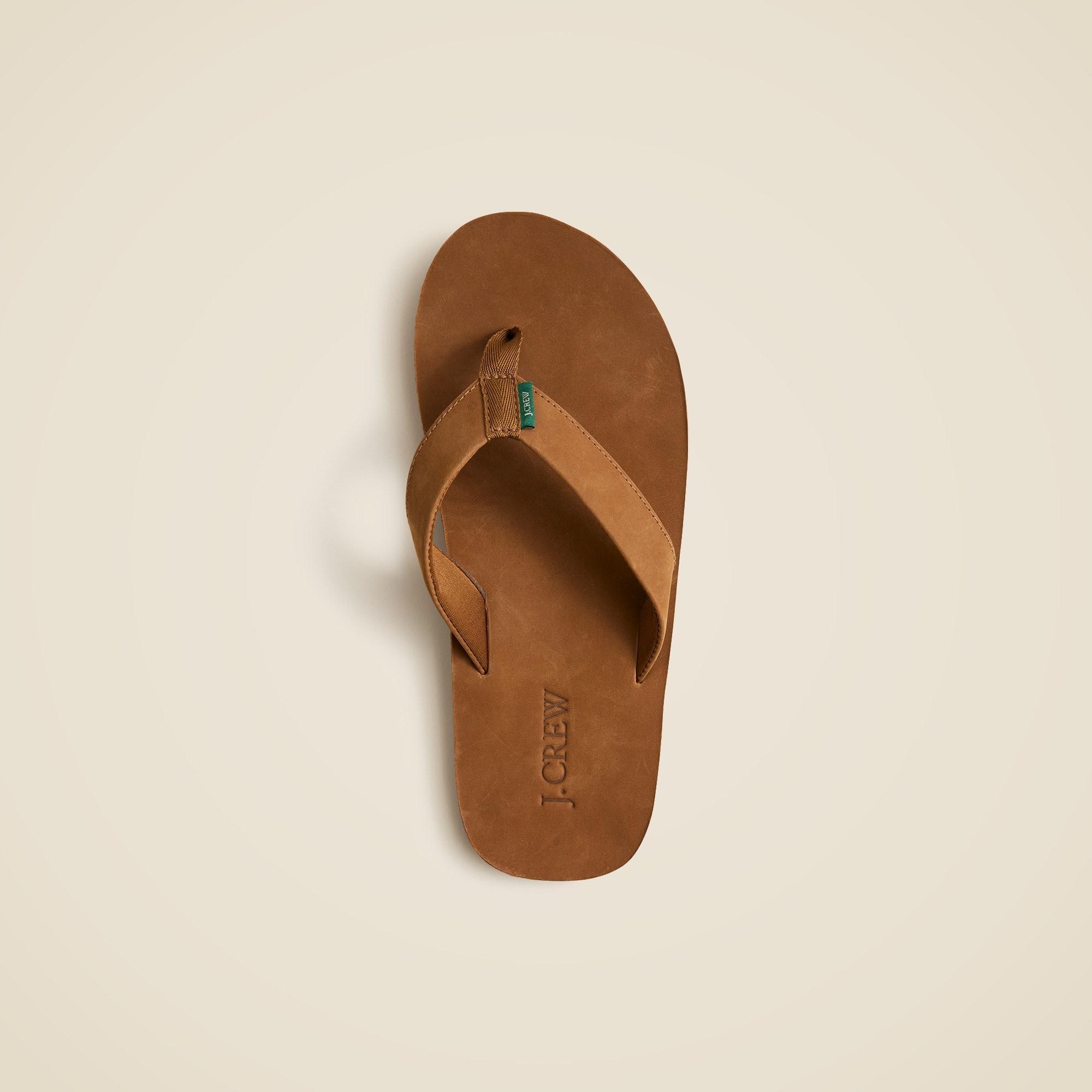 Nubuck leather flip-flops Product Image