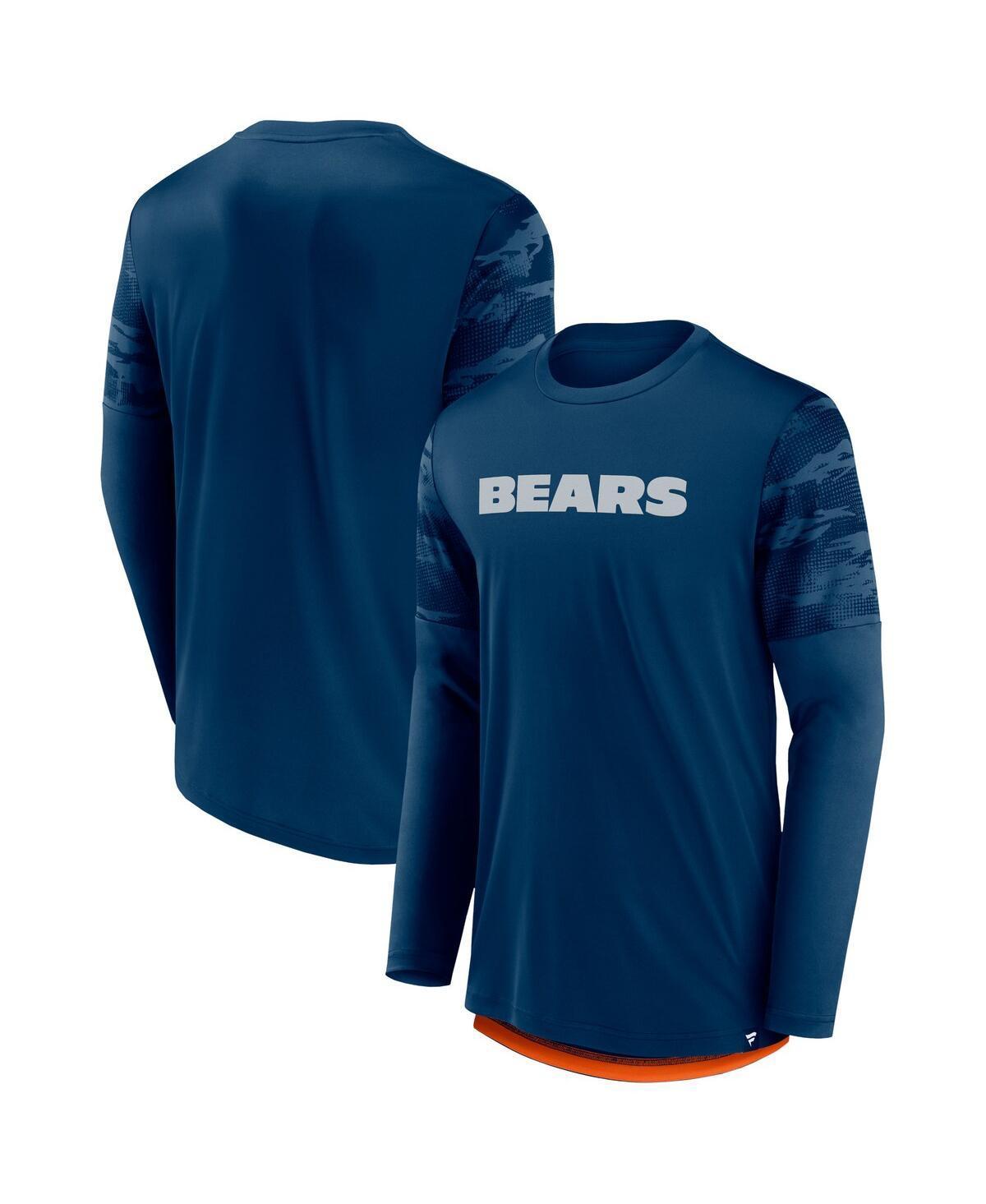 Mens Fanatics Navy Chicago Bears Square Off Long Sleeve T-shirt - Navy Product Image