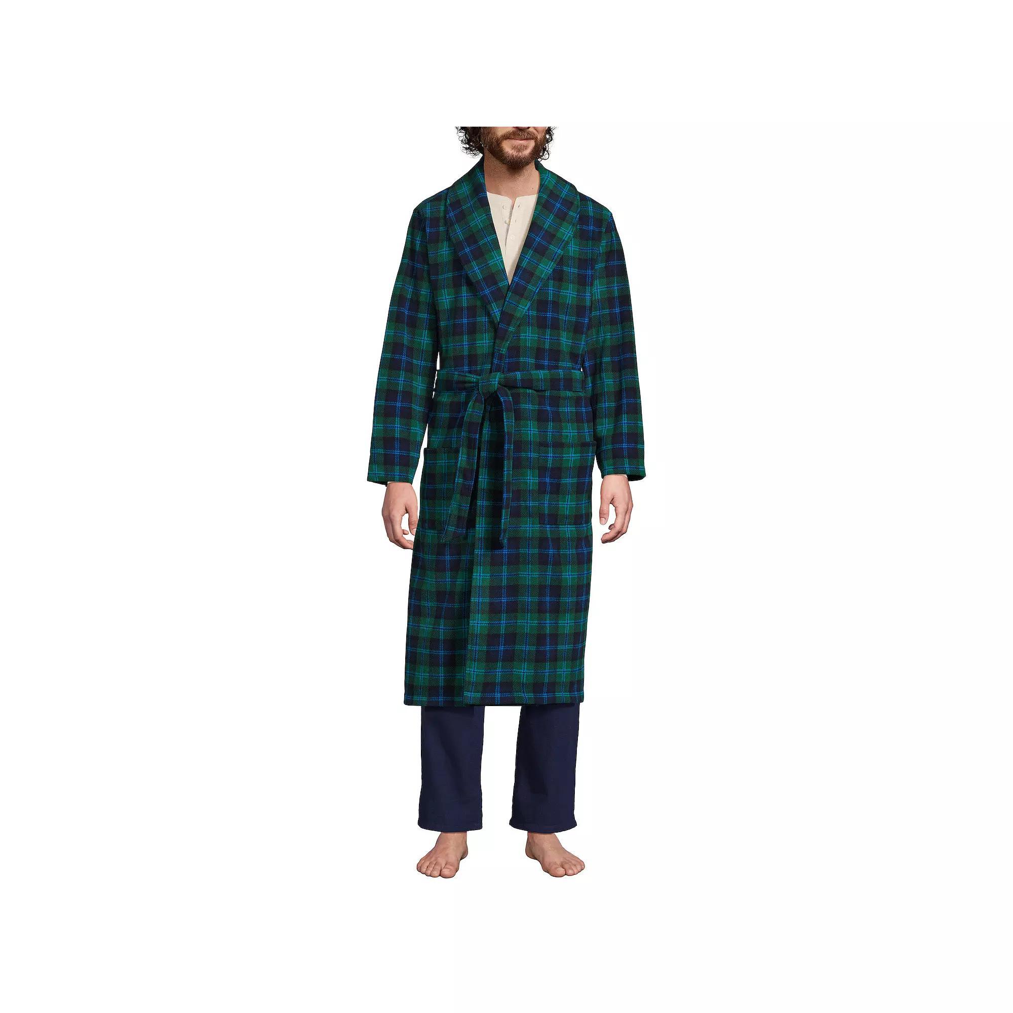 Men's Lands' End Fleece Robe,  Product Image