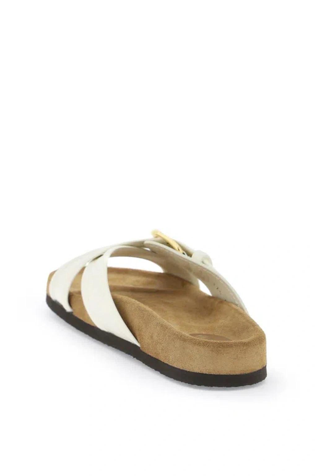 VALENTINO GARAVANI Double-strap Leather Sandals In White Product Image