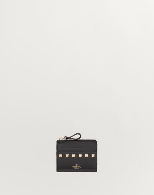 ROCKSTUD CALFSKIN CARDHOLDER WITH ZIPPER Product Image