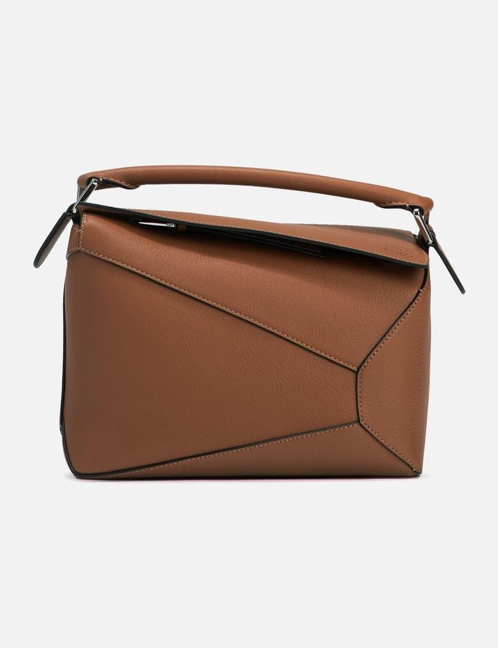 LOEWE Puzzle Small Leather Handbag In Brown Product Image