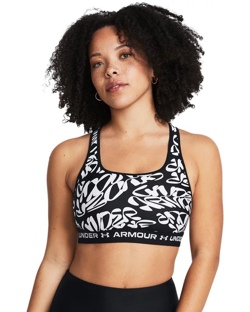 Women's Armour® Mid Crossback Printed Sports Bra Product Image