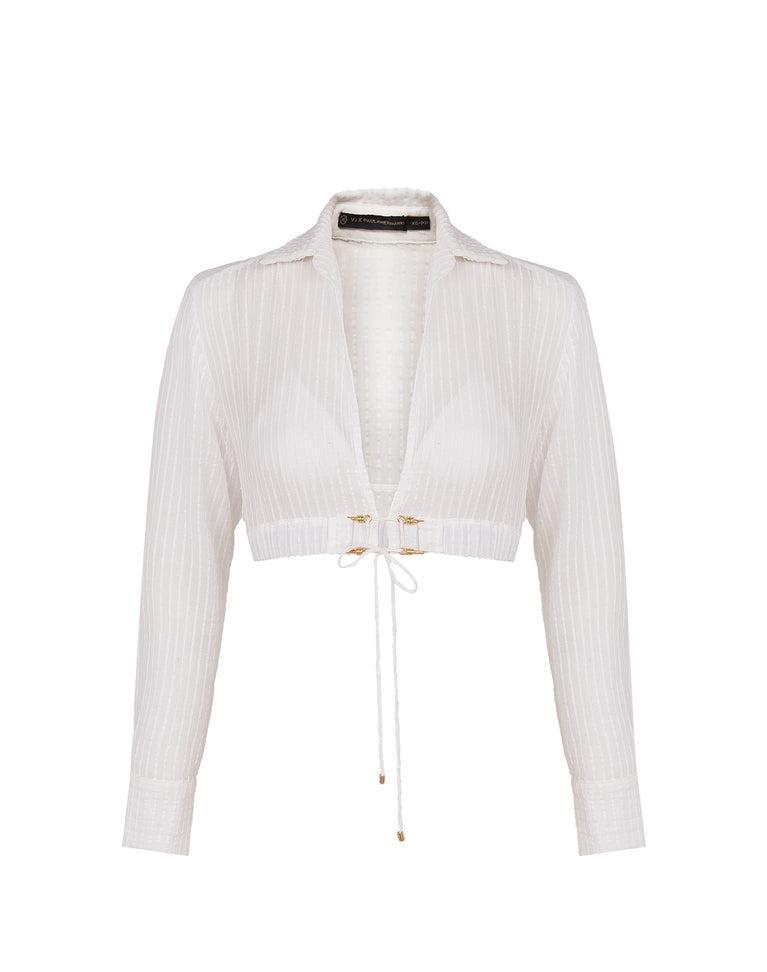 Alexia Detail Blouse - Off White Product Image