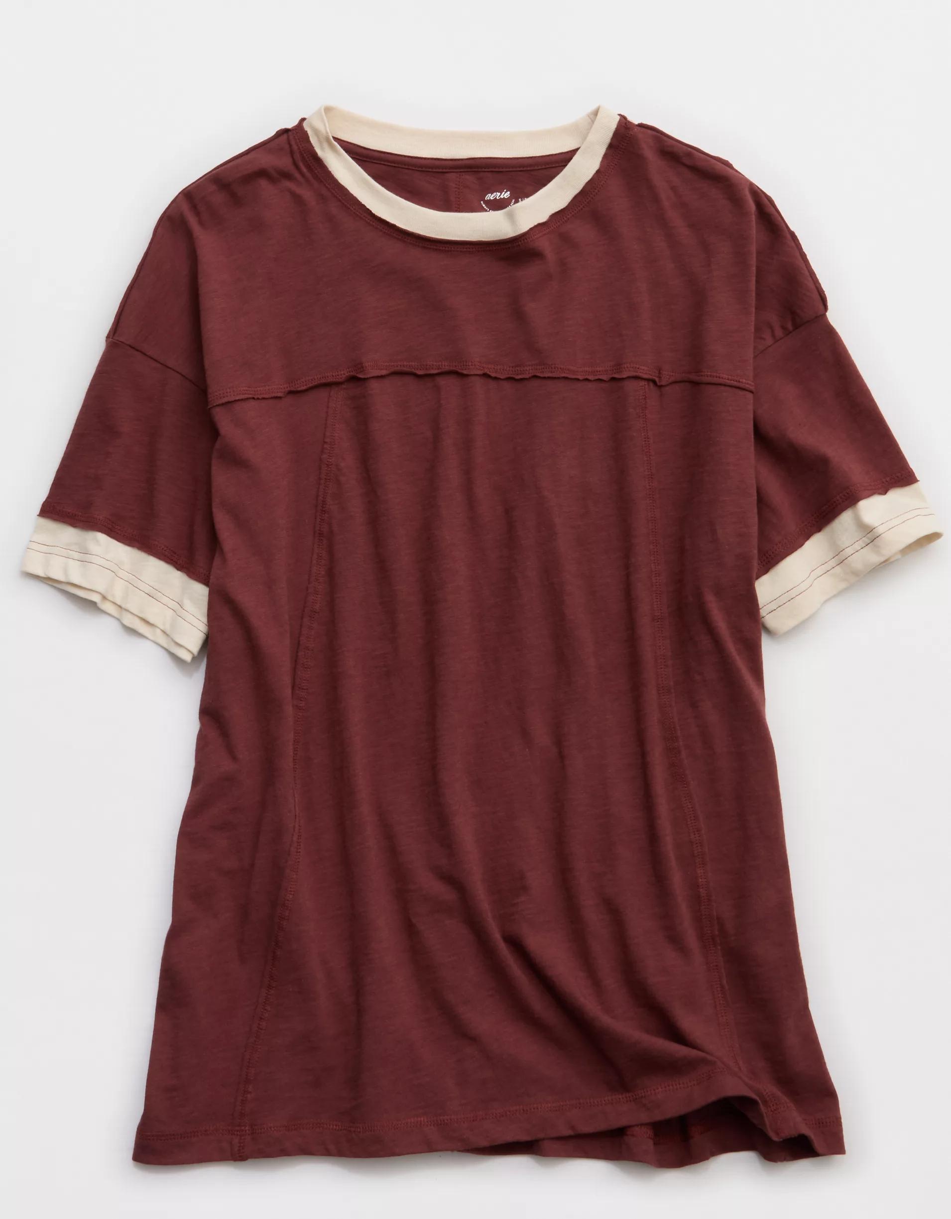 Aerie Crew Oversized Boyfriend T-Shirt Product Image