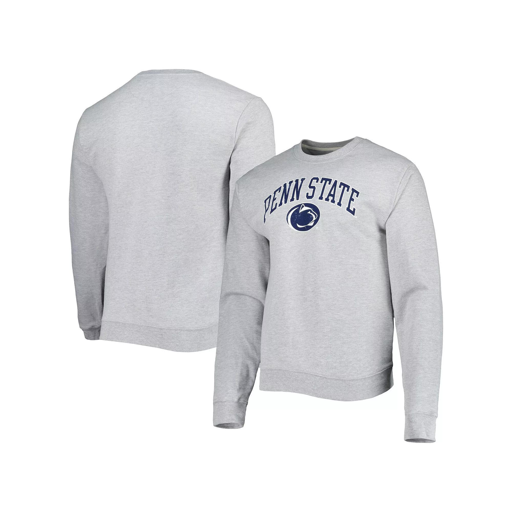 Men's League Collegiate Wear Heather Gray Penn State Nittany Lions 1965 Arch Essential Lightweight Pullover Sweatshirt,  Product Image