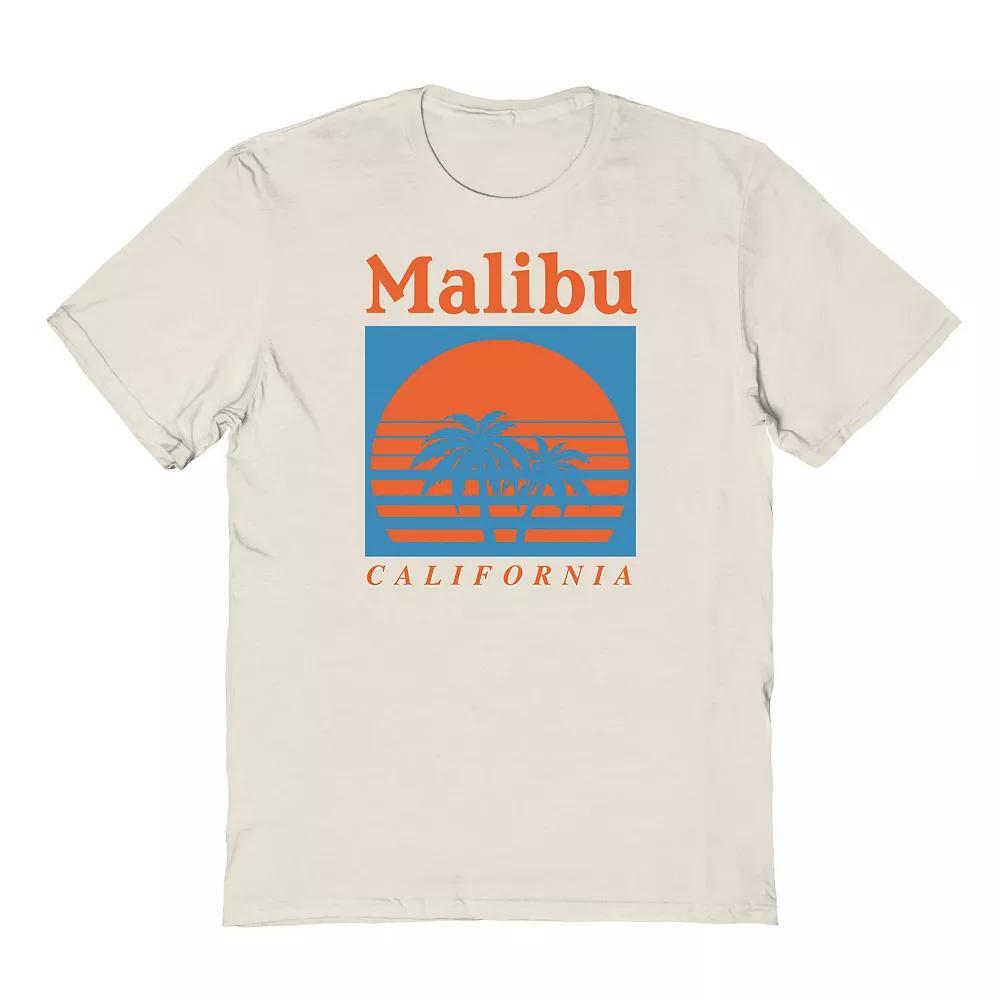 Men's Americana Collection Malibu Graphic Tee, Size: Small, Natural Product Image