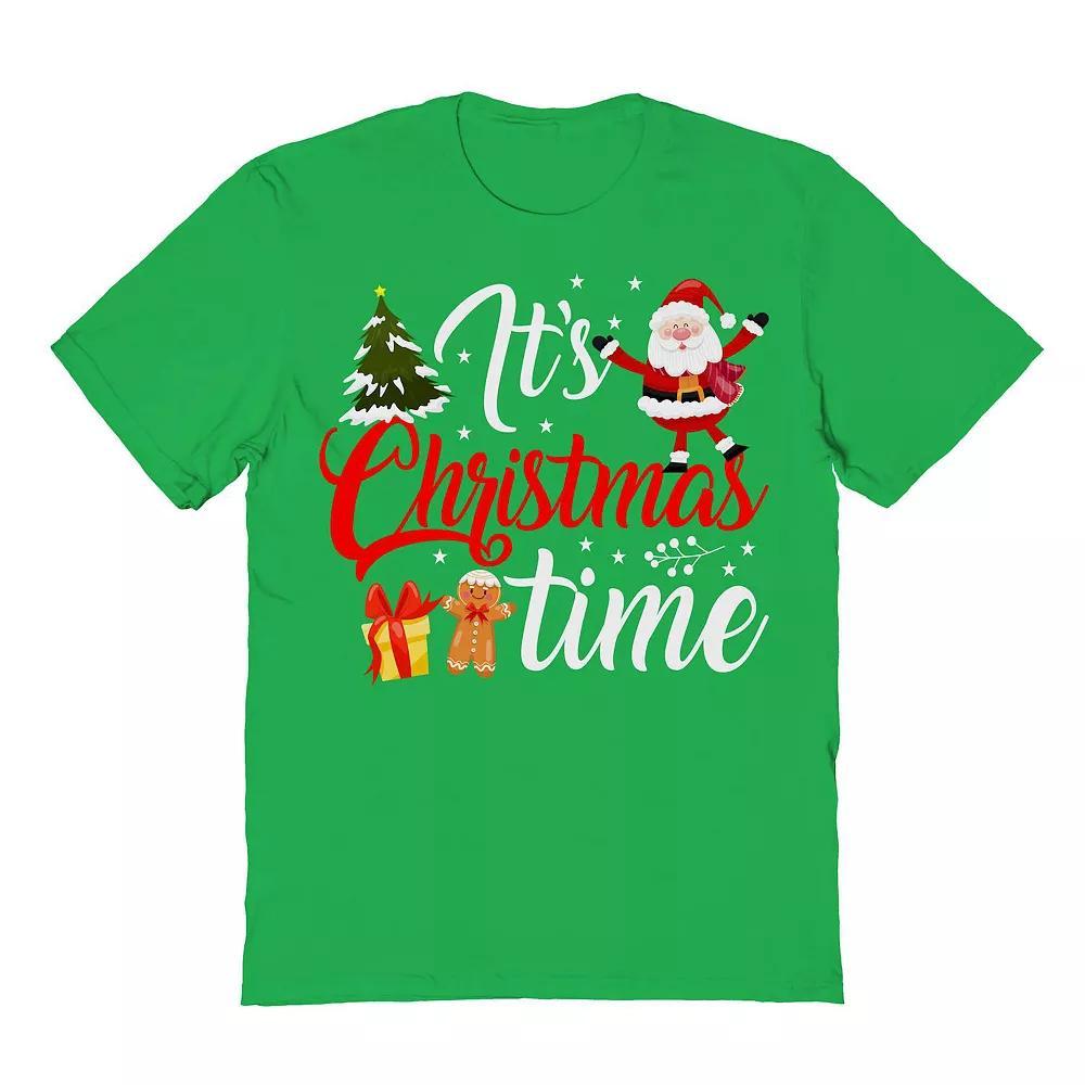 Men's Santa Tree Time Christmas Graphic Tee,  Product Image