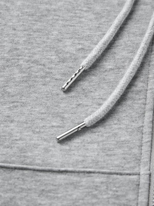 Oversized Zip Up Gray Hoodie Product Image