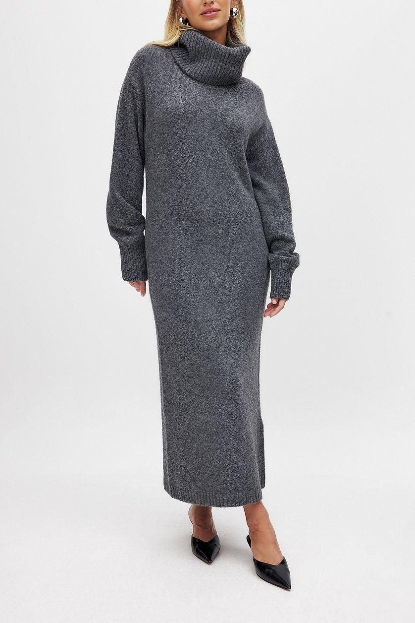 Knitted Maxi Turtle Neck Dress Product Image