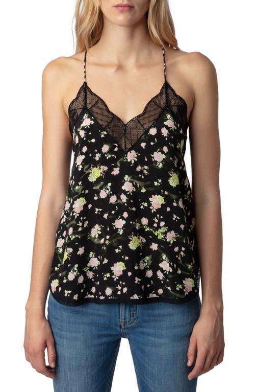 Womens Cristy Soft Crinkle Roses Camisole Product Image