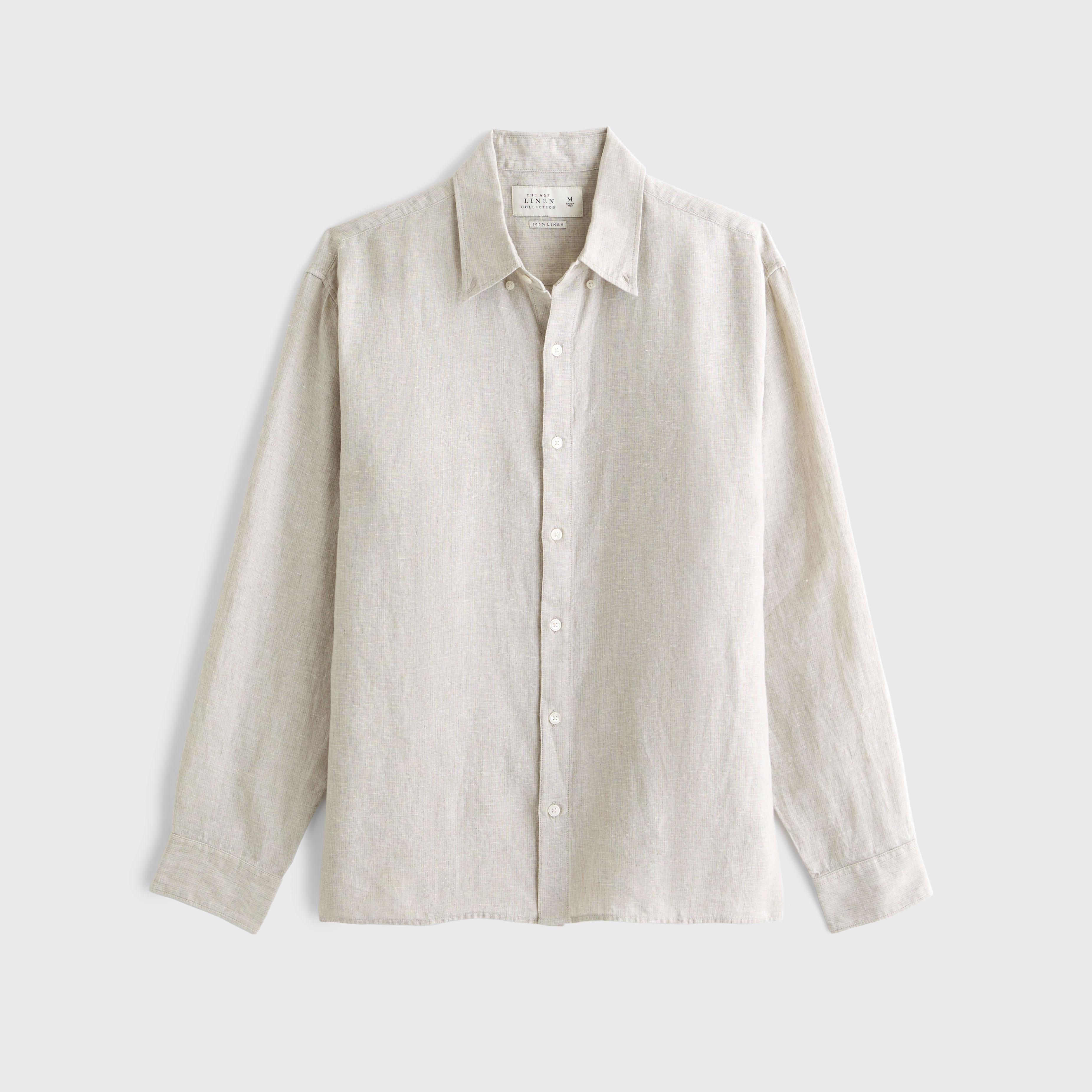 Linen Button-Up Shirt Product Image