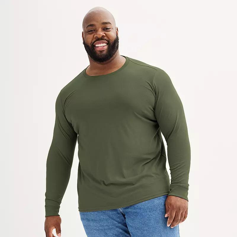 Big & Tall Sonoma Goods For Life Crewneck Tee, Mens Green Olive Product Image