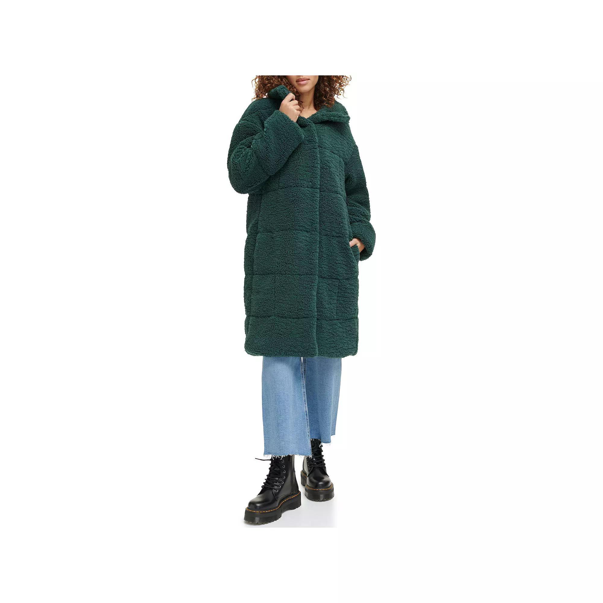 Women's Levi's® Long Quilted Sherpa Coat,  Product Image
