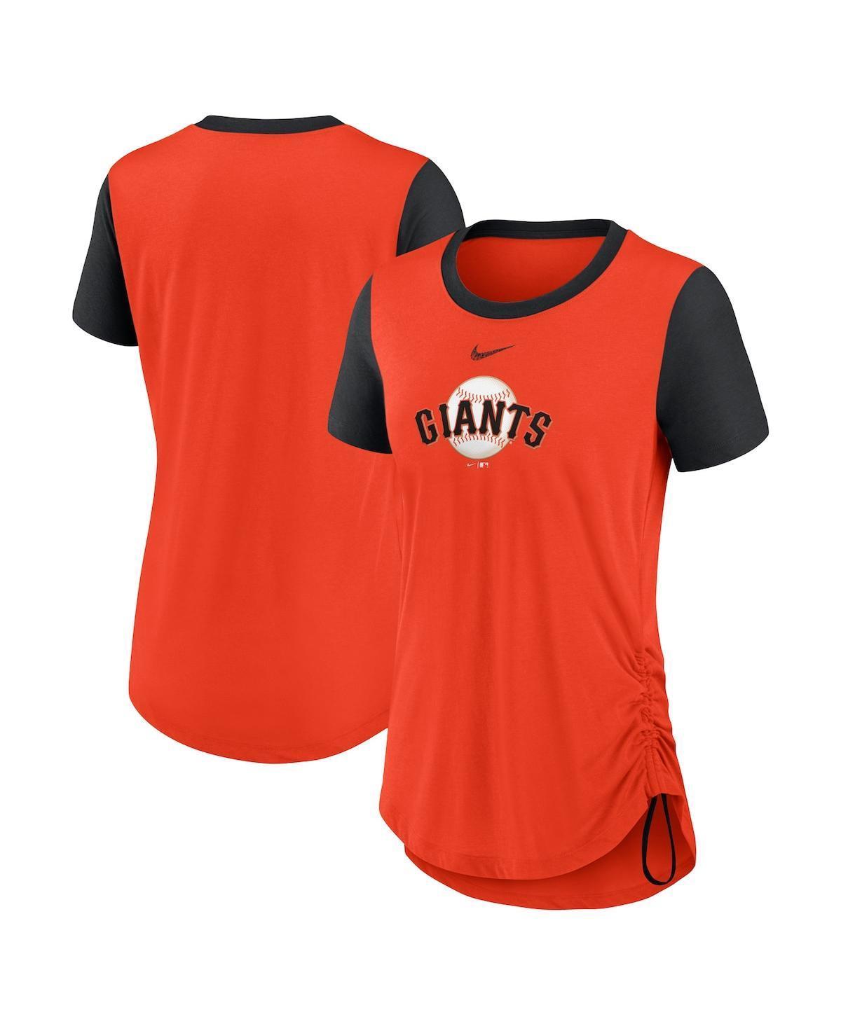 Womens Nike San Francisco Giants Hipster Swoosh Cinched Tri-Blend Performance Fashion T-Shirt Product Image