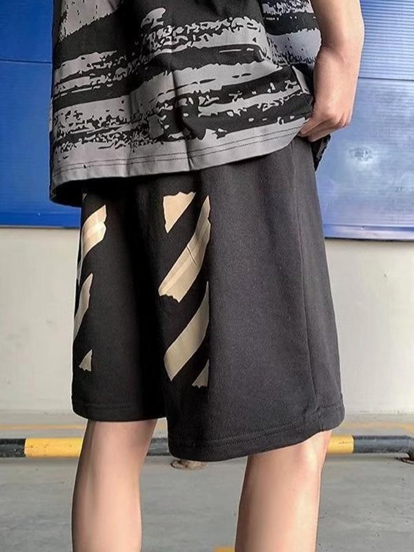 Men's Graphic Print Thin Loose Shorts Product Image