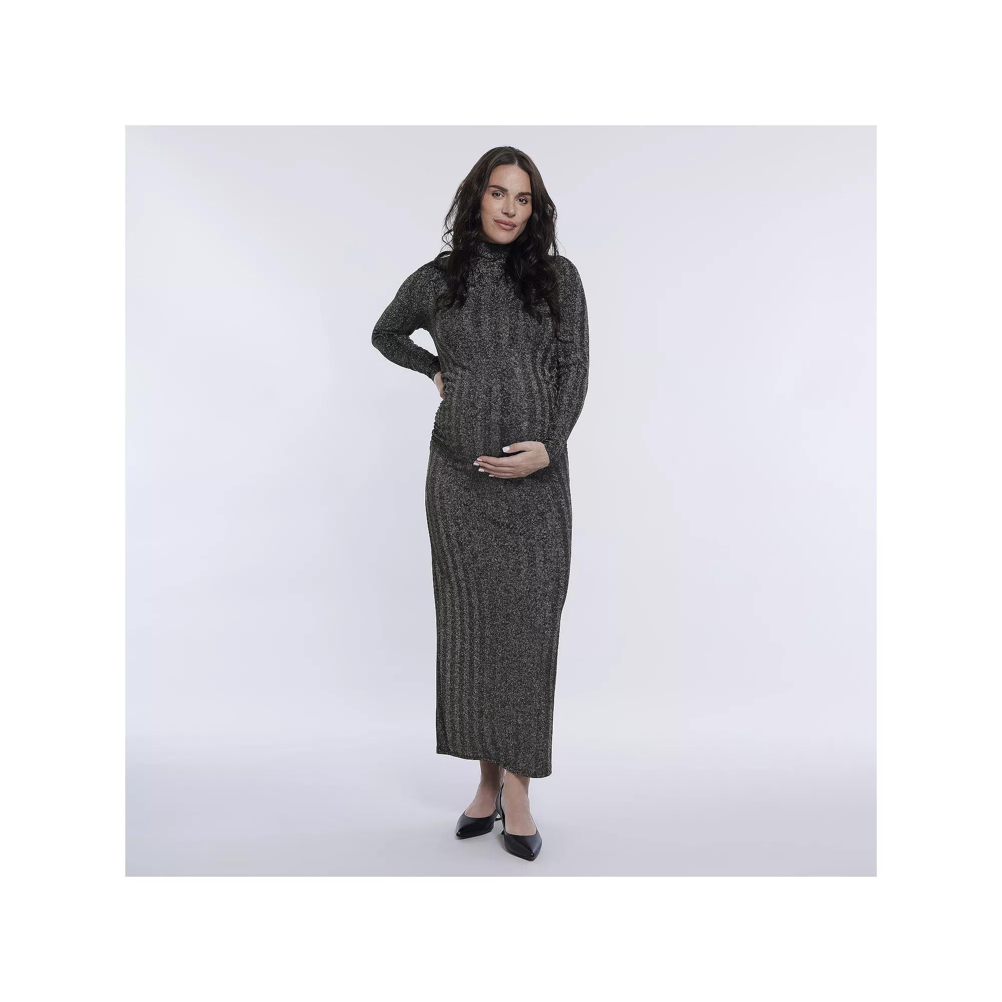 Maternity Motherhood® Turtleneck Maxi Dress, Women's,  Product Image