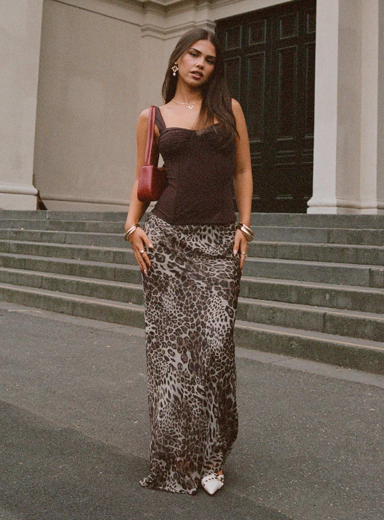 Manda Maxi Skirt Leopard Product Image