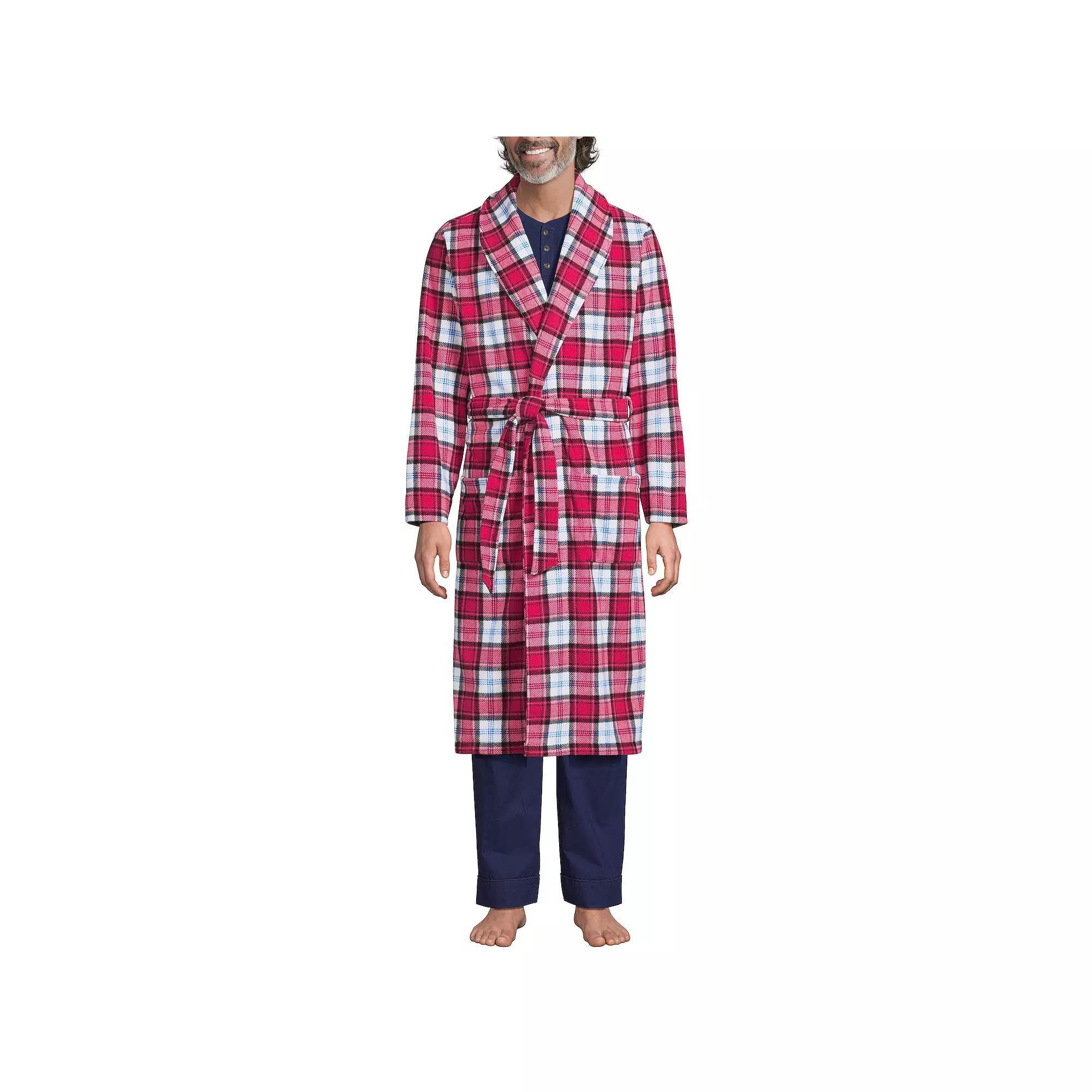 Men's Lands' End Fleece Robe,  Product Image