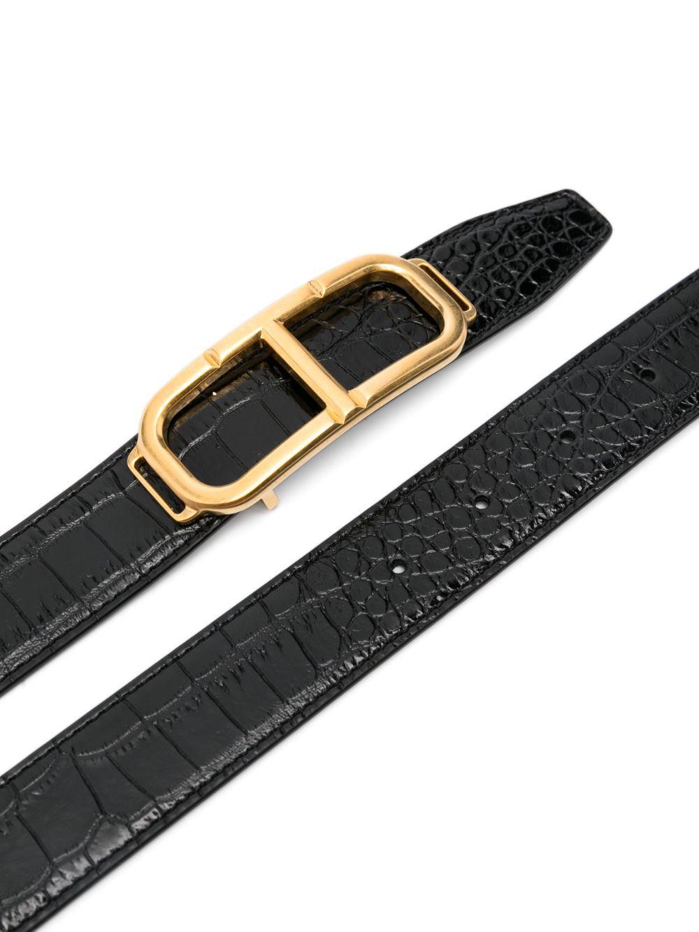 TOM FORD Stadium Buckle Belt In Black Product Image