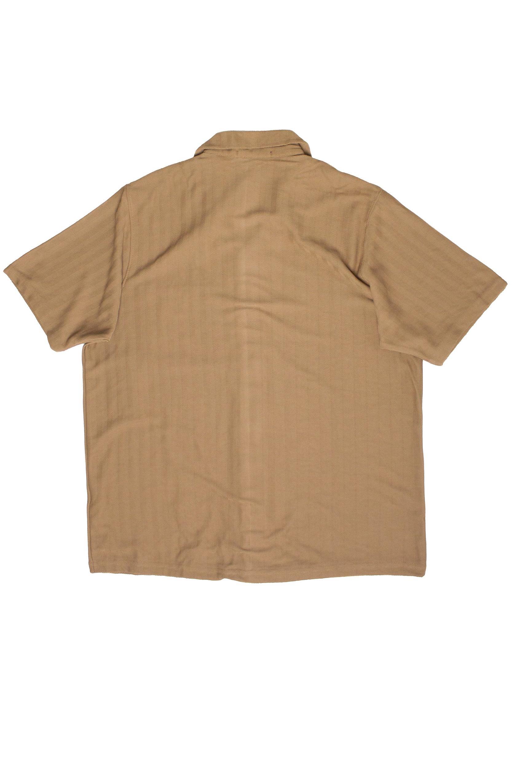 Micro Herringbone Knit Button Up Shirt Product Image