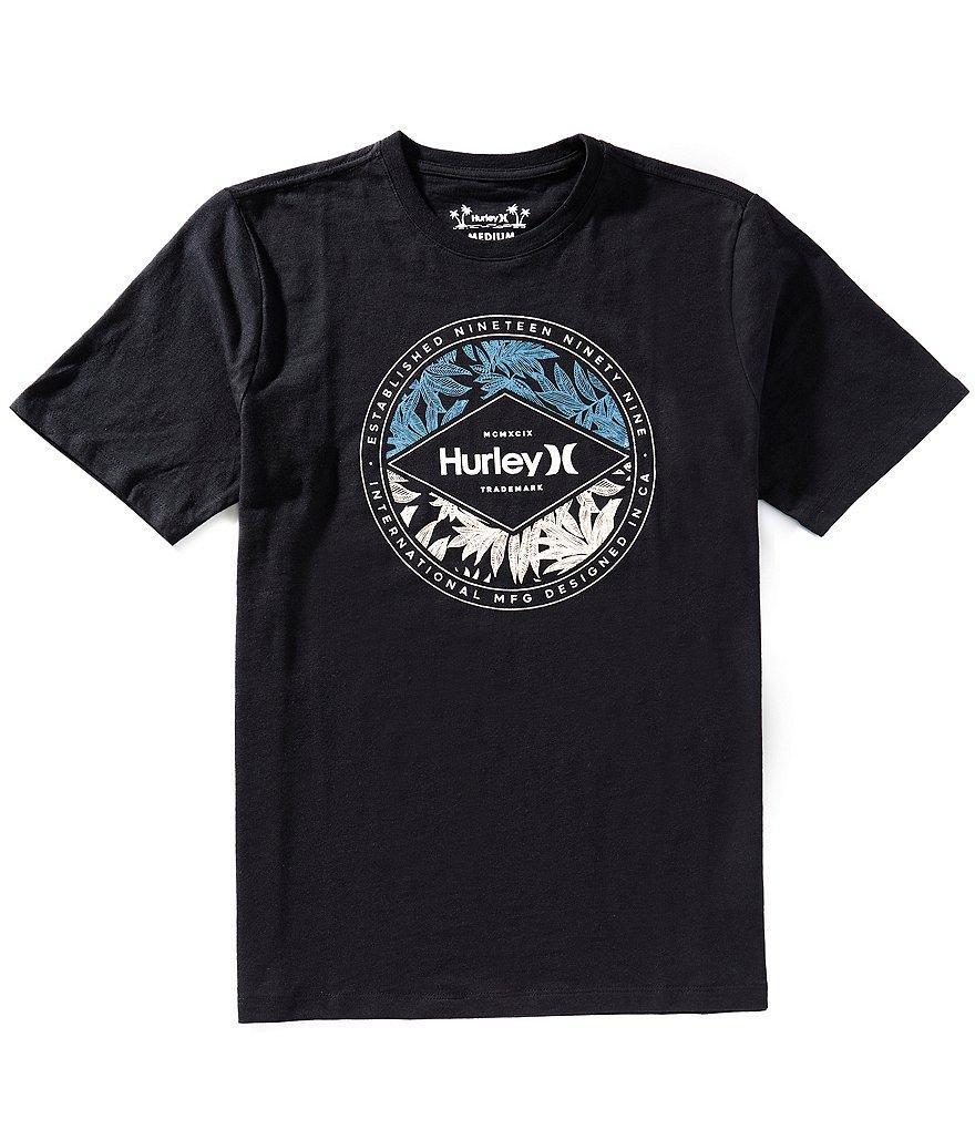 Hurley Everyday H2O-Dri Leafy Split Short Sleeve Slub Graphic T-Shirt Product Image