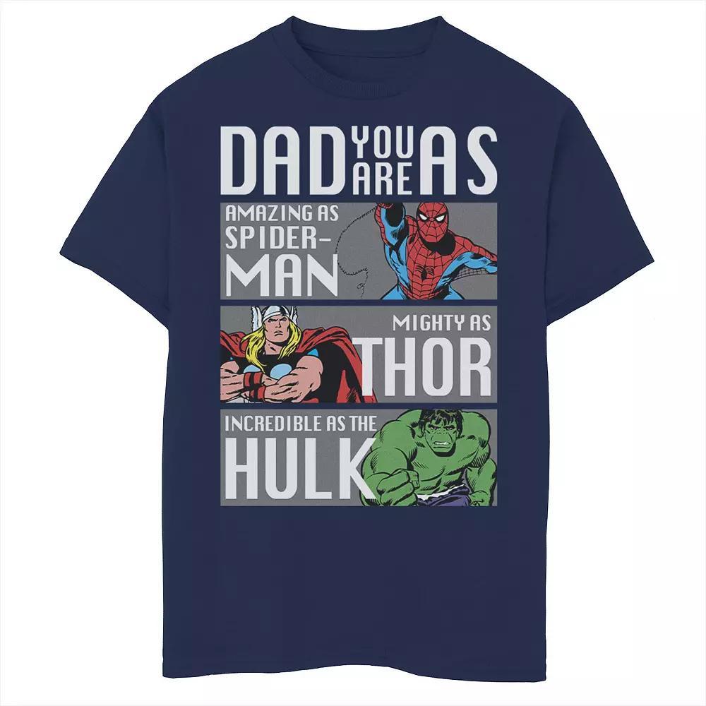 Boys 8-20 Marvel Spider-Man Thor Hulk Dad You Are As Panels Graphic Tee, Boy's,  Product Image