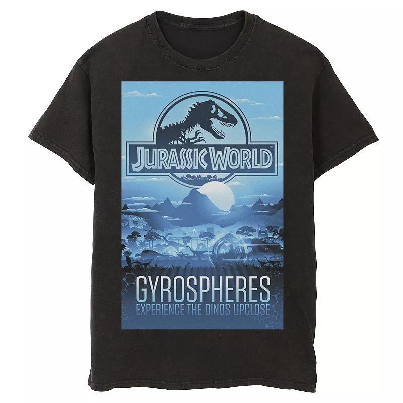 Men's Jurassic World Gyrospheres Tour Park Poster Graphic Tee,  Product Image