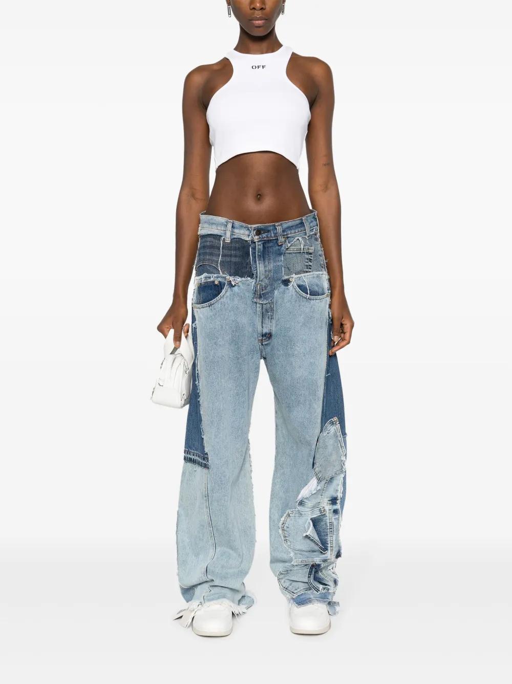 Off-Stamp ribbed crop top Product Image