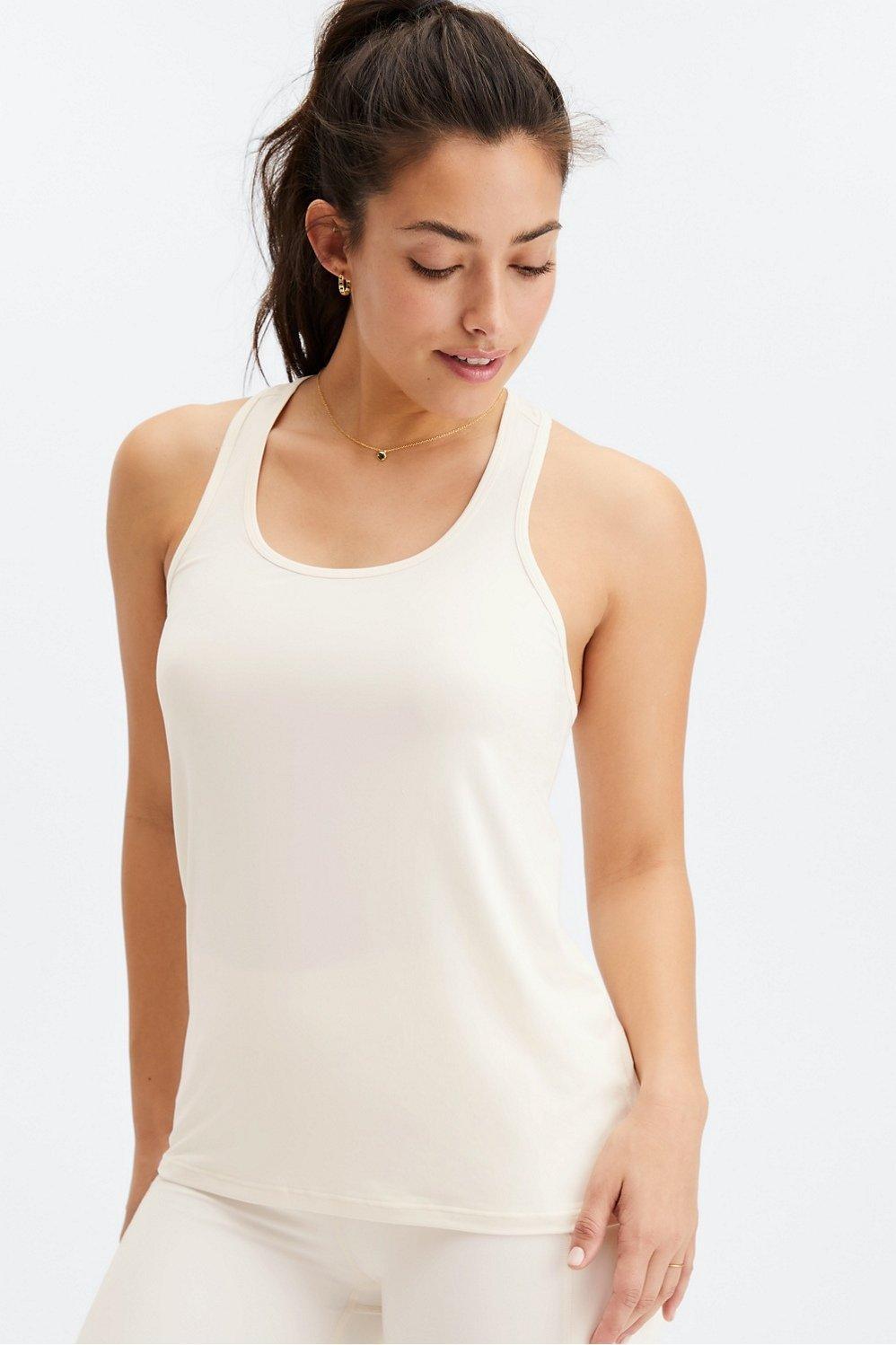Fabletics Phoenix Lite Racerback Tank Womens white Size S Product Image
