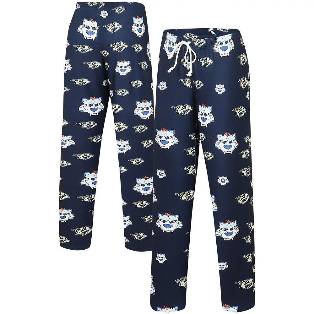 Women's Concepts Sport Navy Nashville Predators Gauge Allover Print Knit Sleep Pants,  Product Image
