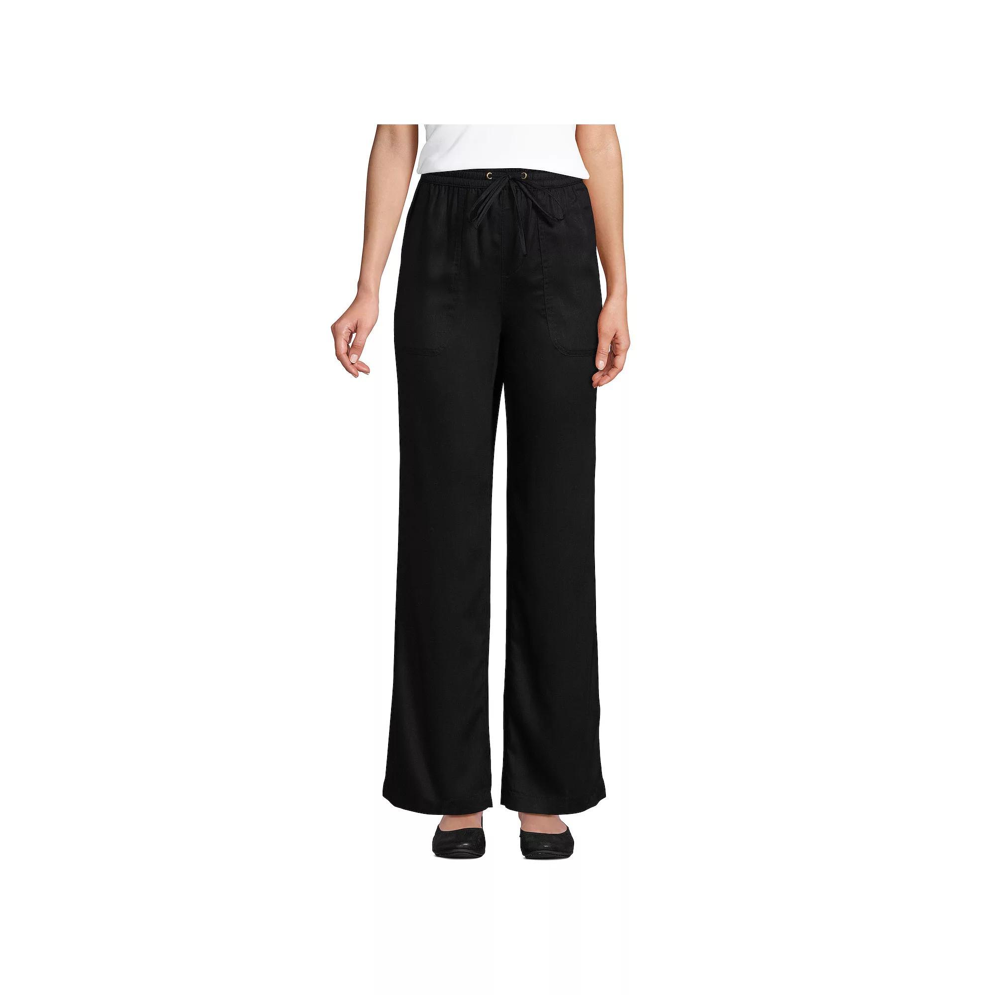 Women's Lands' End Tencel High-Rise Wide Leg Pants,  Product Image