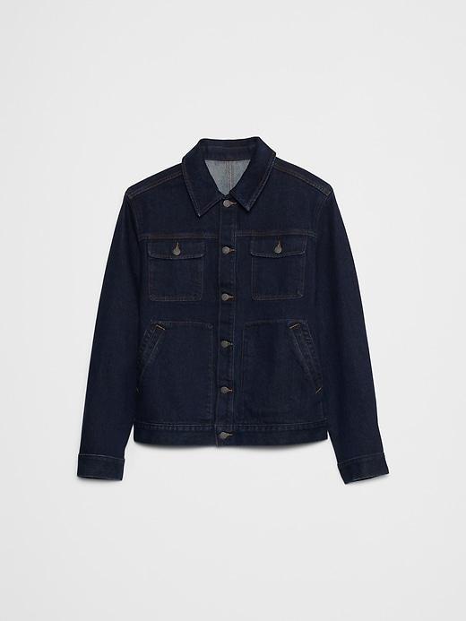 Denim Jean Trucker Jacket Product Image