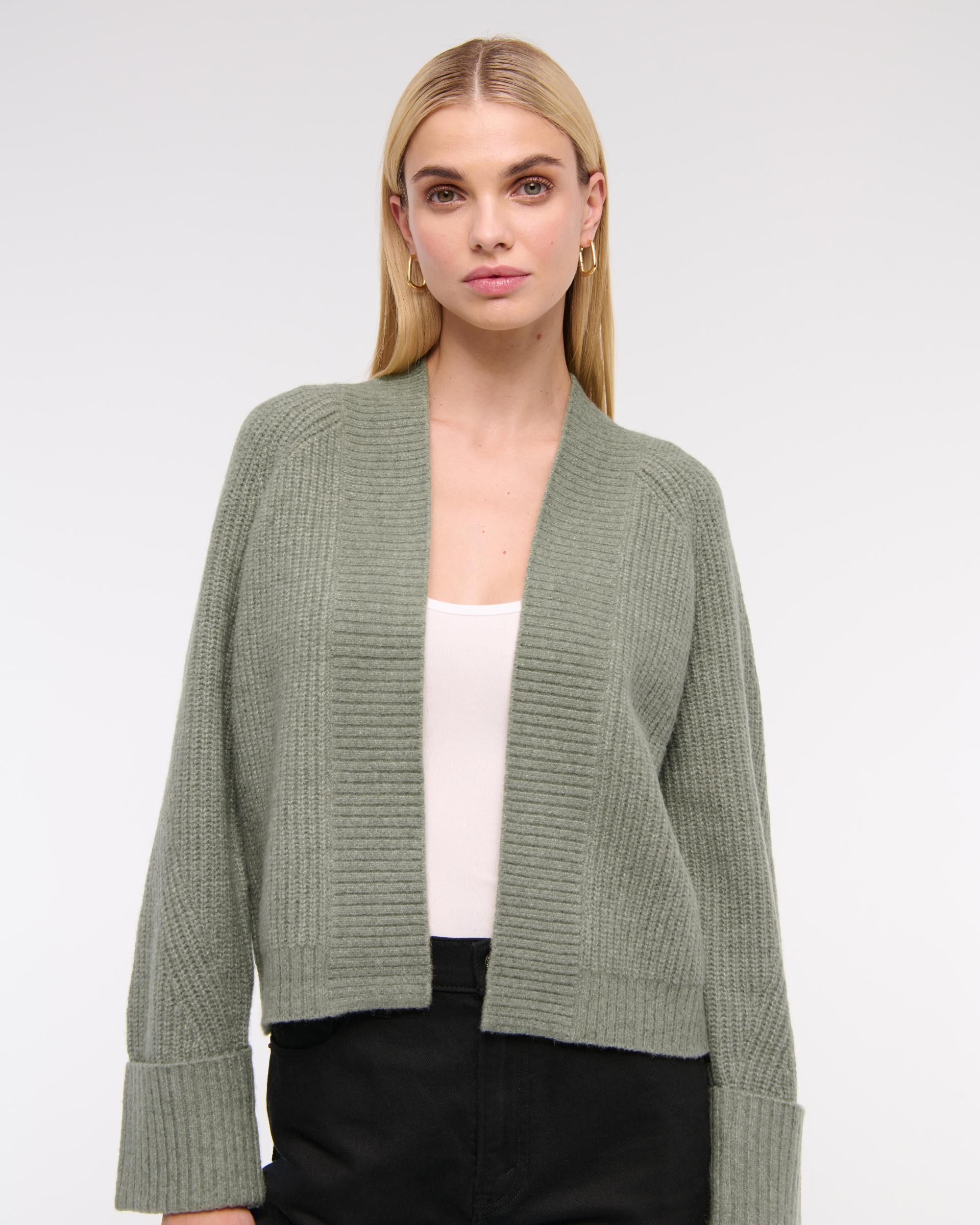 Ribbed Non-Closure Cardigan Product Image