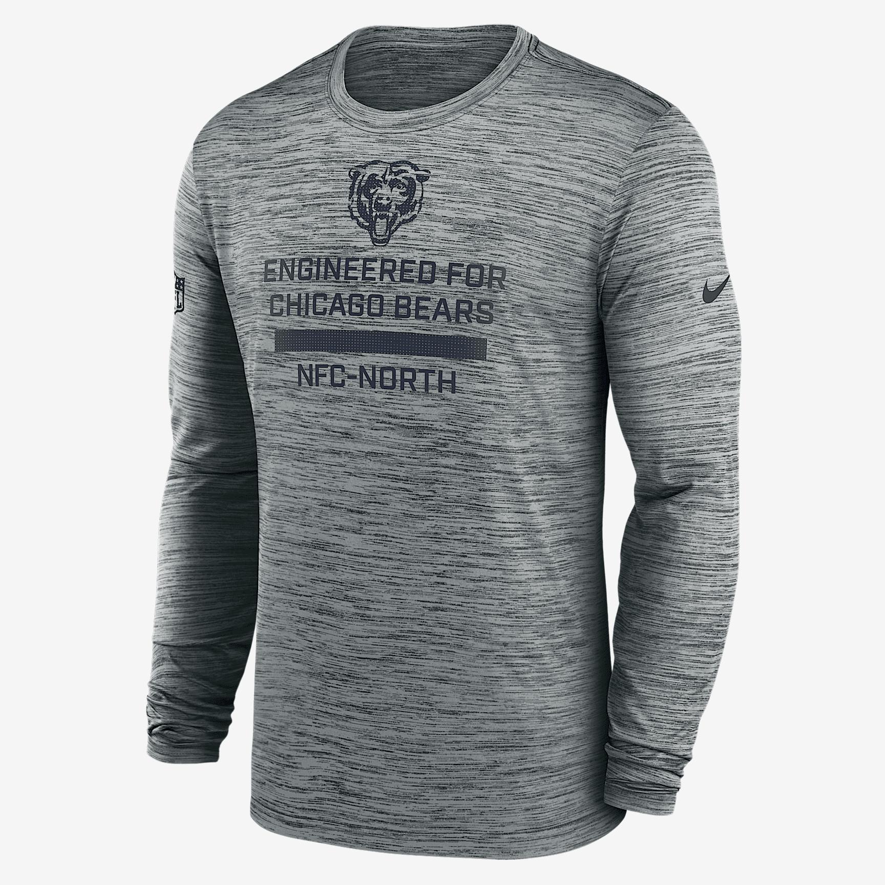 Las Vegas Raiders Sideline Team Issue Velocity Nike Mens Dri-FIT NFL Long-Sleeve T-Shirt | 02EQ06G8D-QVX Product Image