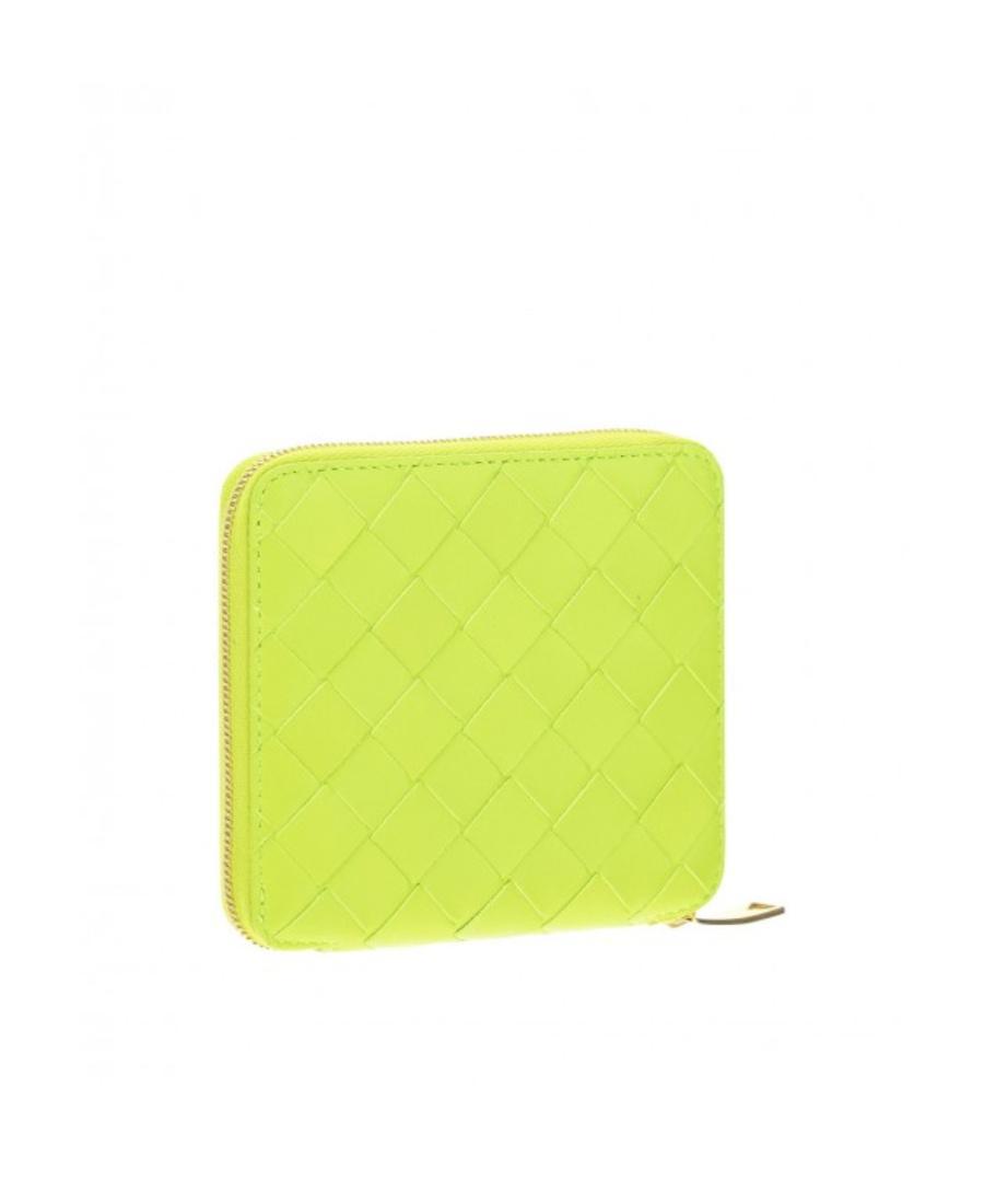 BOTTEGA VENETA Logo Zipper Wallet In Yellow Product Image