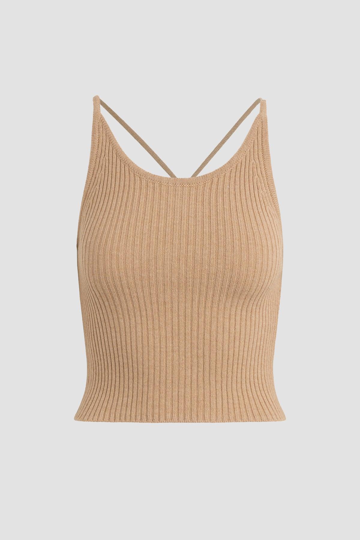 Knot Back Sweater Tank Female Product Image