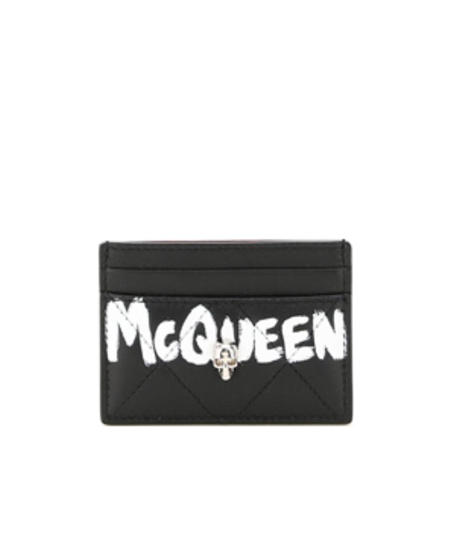 ALEXANDER MCQUEEN Skull-embellishment Quilted Wallet In Black Product Image