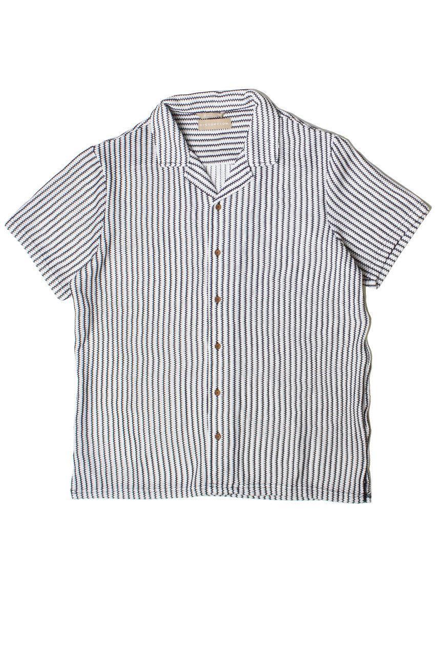 Mini Zigzag Knit Button Up Shirt Product Image