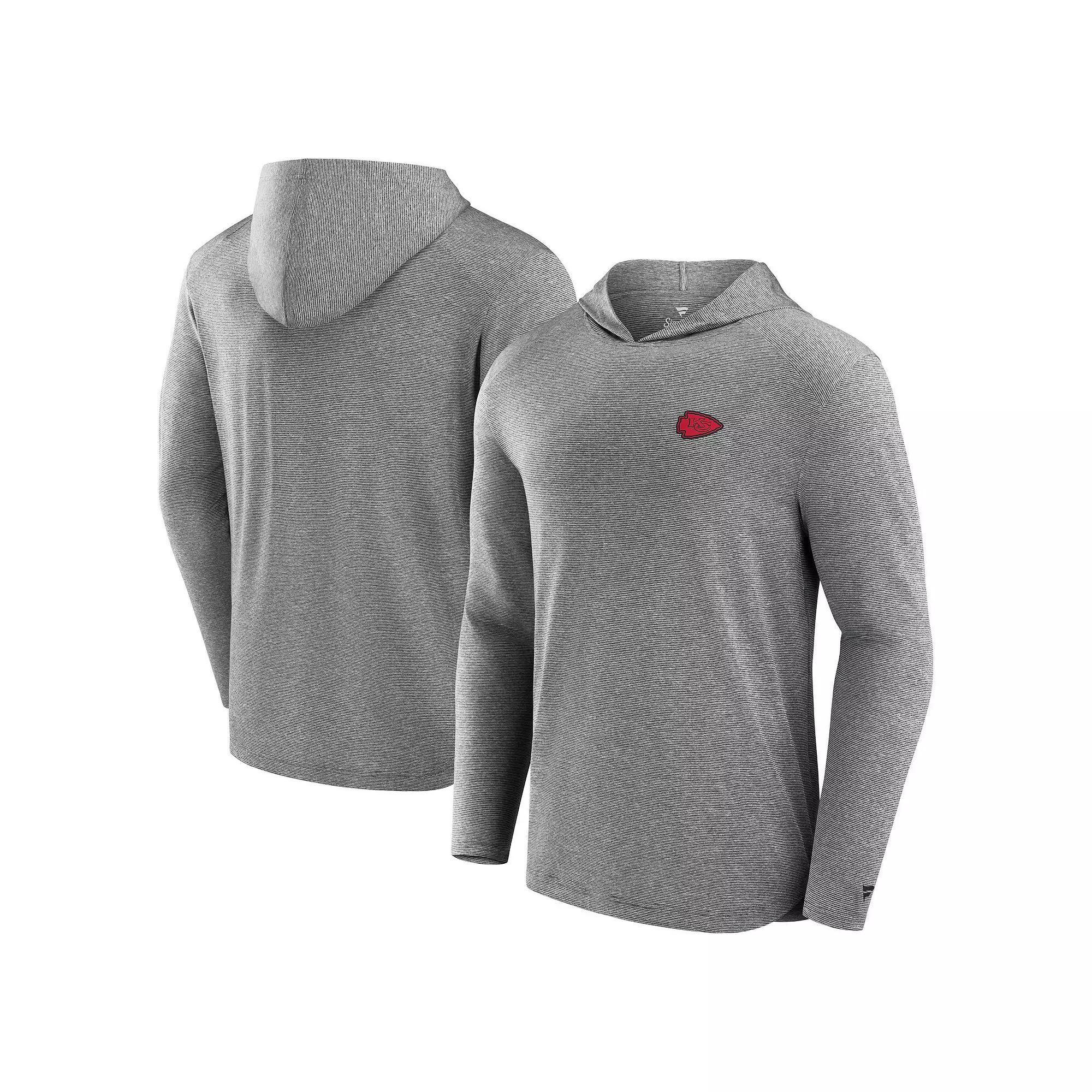Men's Fanatics Gray Miami Dolphins Front Office Power Mono Long Sleeve Hoodie T-Shirt,  Product Image