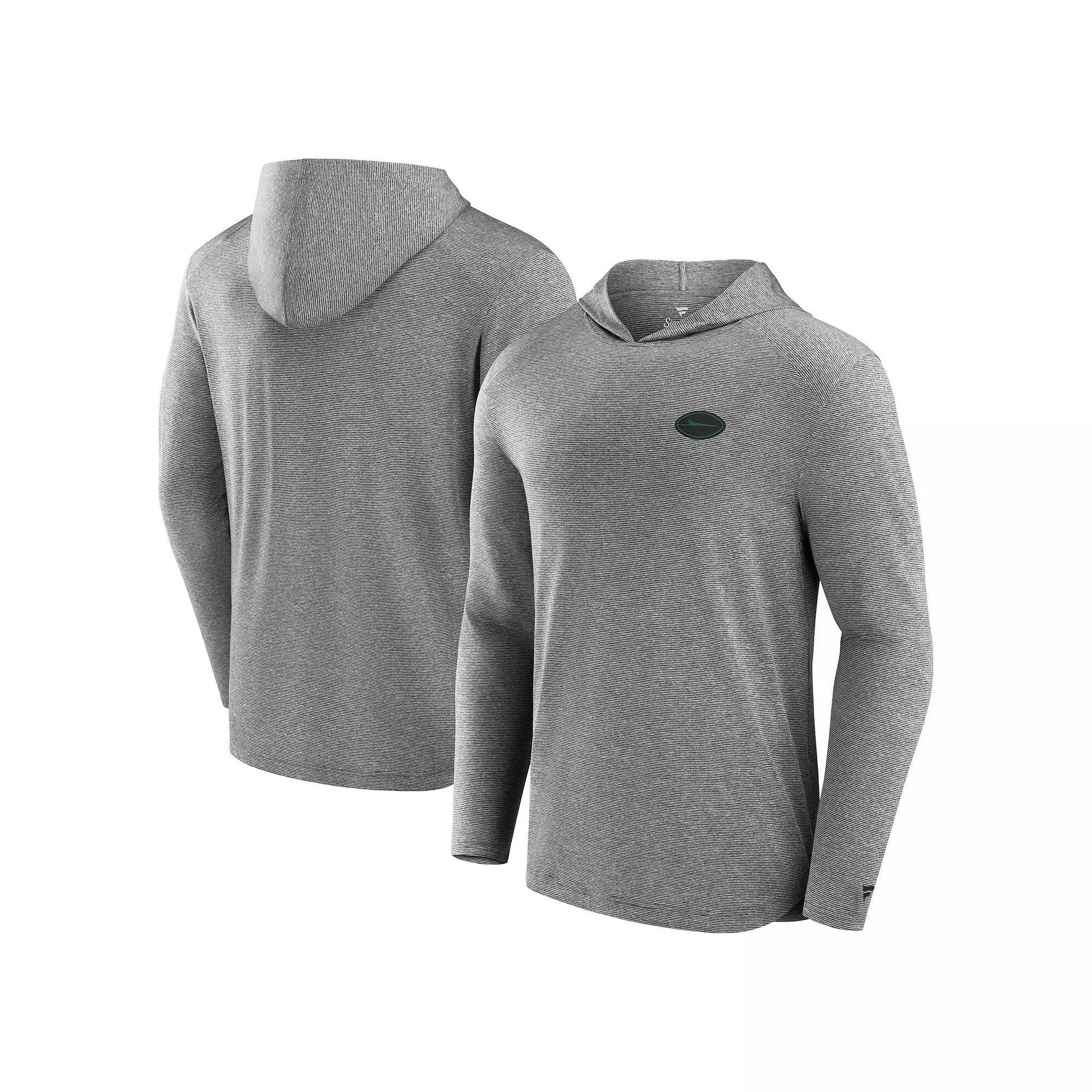 Men's Fanatics Gray Miami Dolphins Front Office Power Mono Long Sleeve Hoodie T-Shirt,  Product Image