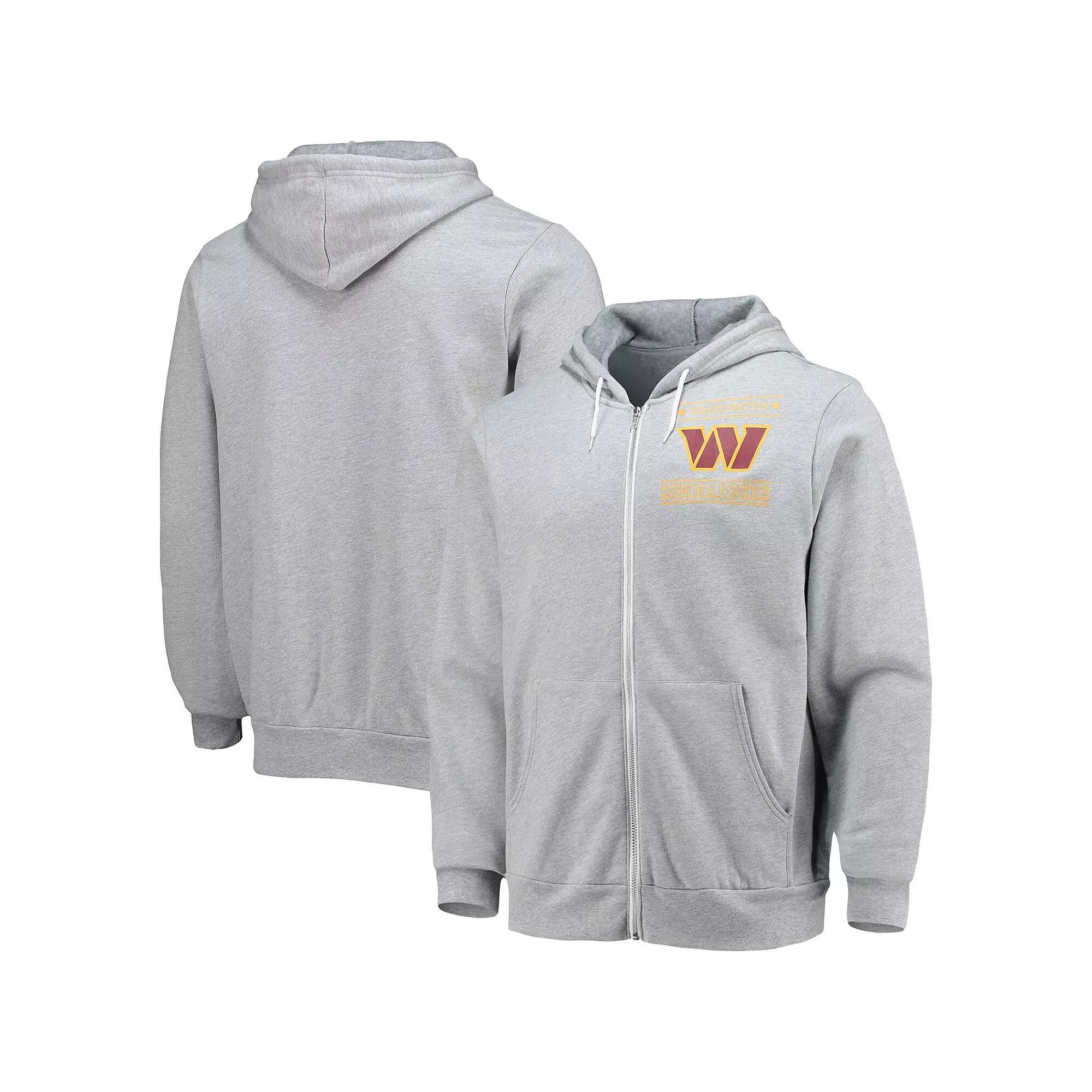 Men's NFL x Darius Rucker Collection by Fanatics Heathered Gray Washington Commanders Sponge Fleece Full-Zip Hoodie,  Product Image