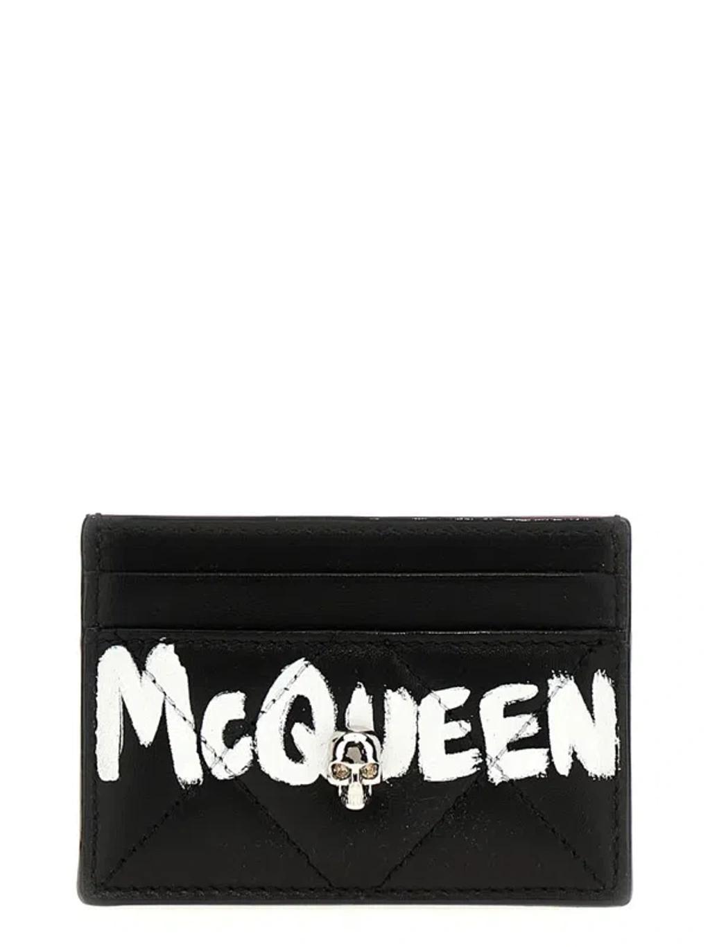 ALEXANDER MCQUEEN Women 'graffiti' Card Holder In Black Product Image