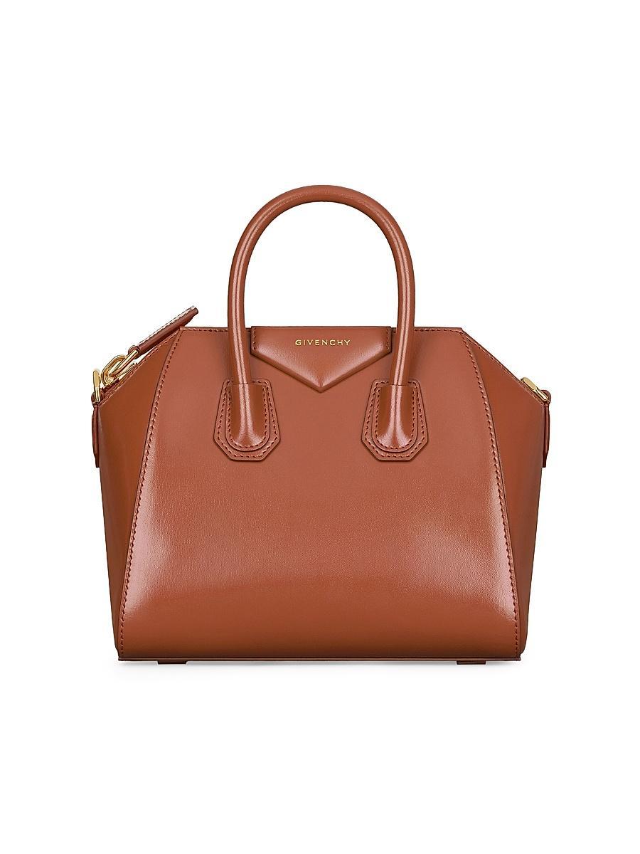 Womens Mini Antigona Top Handle Bag in Box Leather Product Image