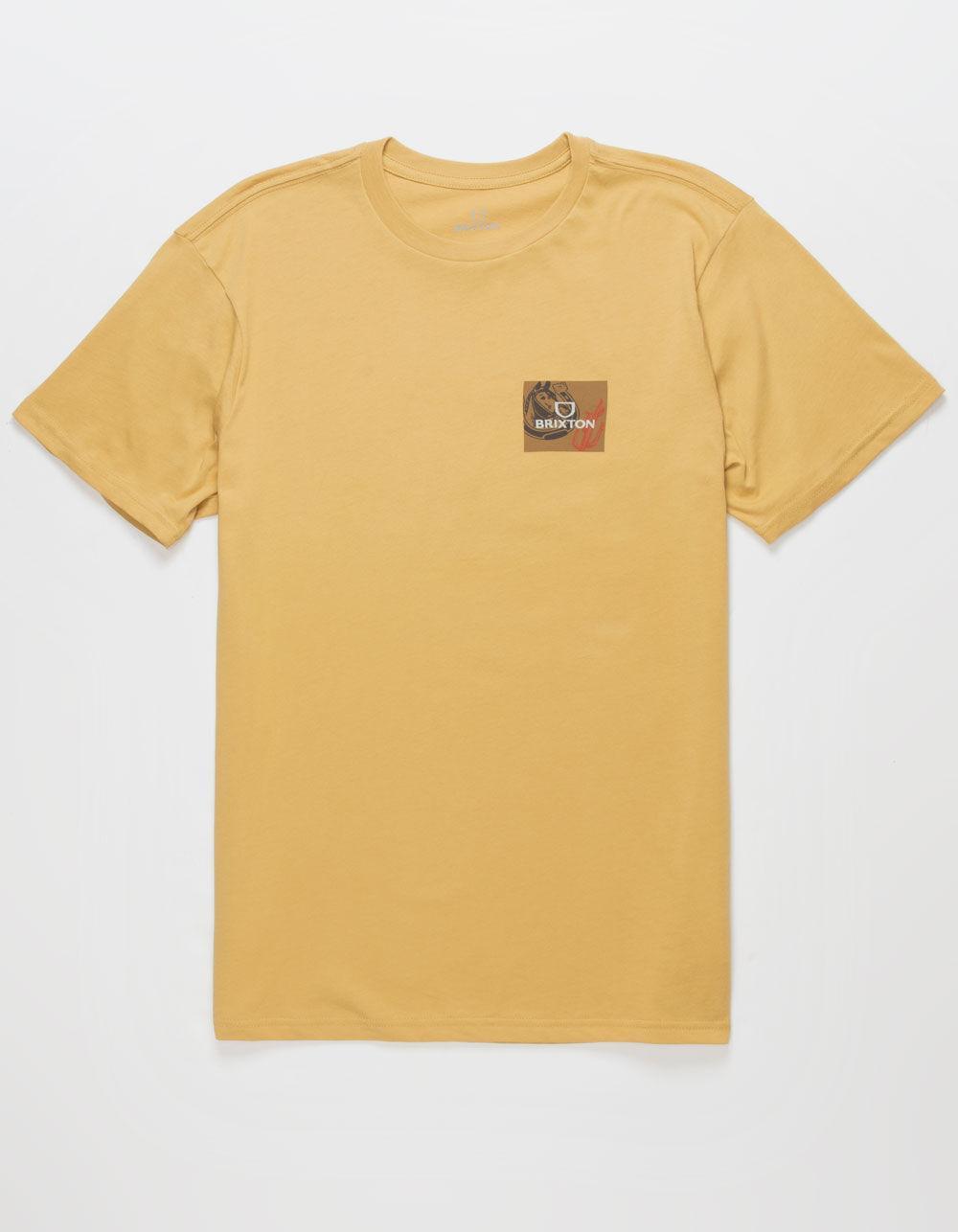 BRIXTON Alpha Block Mens Tee - BROWN Product Image